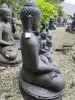 Product image 2 of the product “Sitting buddha, India, 80 cm height, cast stone, hollow, handcrafted & coloured ”