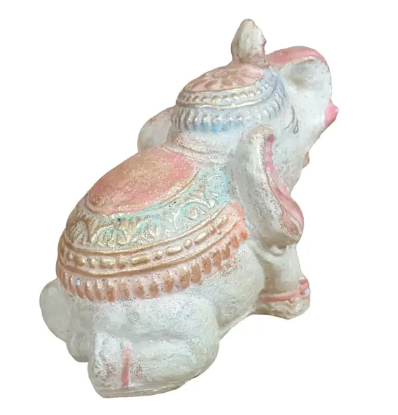 Artikelbild 2 des Artikels “Kleiner Elephant, Steinguss, handbemalt, ca. 10 cm “