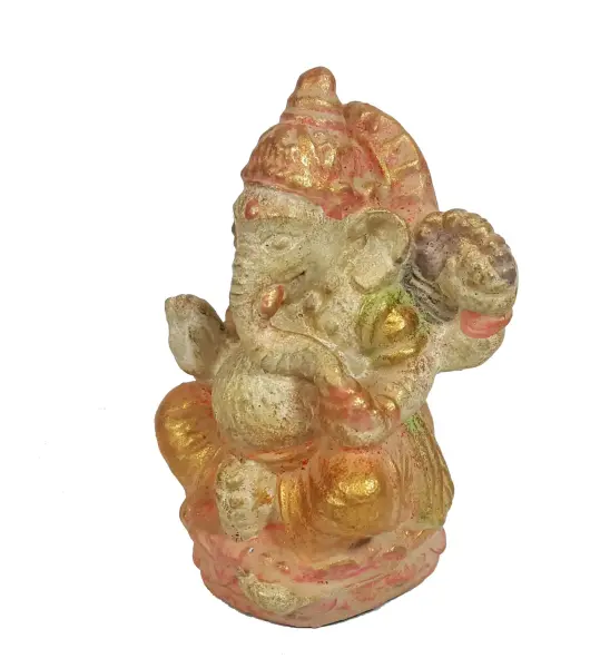 Artikelbild 2 des Artikels “Sitzender Ganesha, Steinguss, handbemalt, ca. 12 cm “