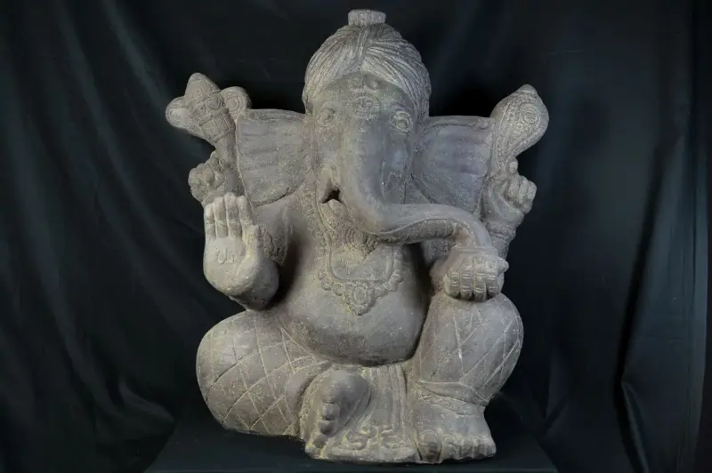 Artikelbild 2 des Artikels “Sitzender Ganesha mit Turban, ca. 60 cm “