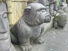 Product image 3 of the product “sitzende Bulldogge ca 115cm, Steinguss hohl. ”