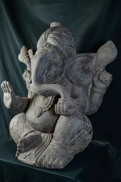 Artikelbild 3 des Artikels “Sitzender Ganesha mit Turban, ca. 60 cm “