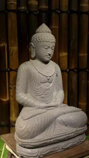 Artikelbild 3 des Artikels “Buddha-Figur, sitzend, „Meditation“, indisch, 80 cm “