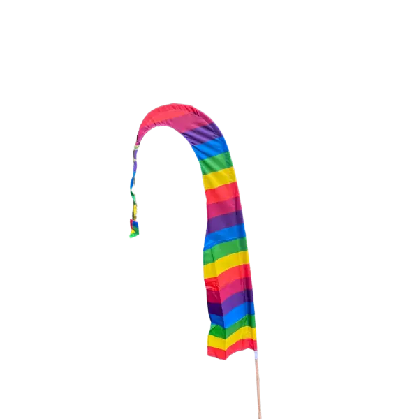 Artikelbild 4 des Artikels “Bali-Fahne Regenbogen – 120 cm mit Bambusstab “