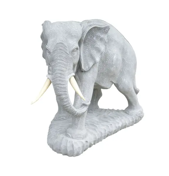 Artikelbild 5 des Artikels “Rajah - Elefant, Blick rechts, 63 cm L | Steinguss “