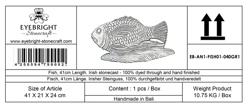 Artikelbild 6 des Artikels “Fisch, 41cm Länge | Steinguss “