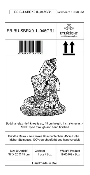 Artikelbild 6 des Artikels “Hema - Buddha entspannt - linkes Knie hoch, 45 cm H | Steinguss “