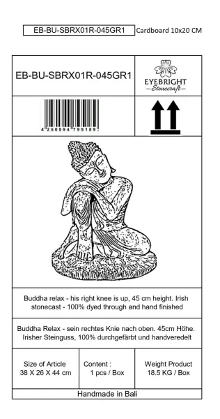 Product image 6 of the product “Vivit - Buddha relax - right knee is up, 45 cm H | cast stone ”