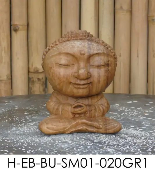 Artikelbild 6 des Artikels “Nima - Sitzender Mönch mit großem Kopf, 20 cm H | Steinguss “