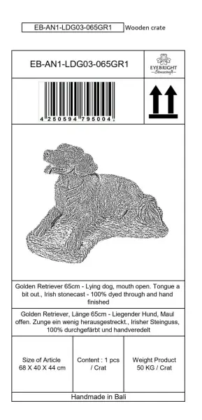 Artikelbild 7 des Artikels “Cooper - Golden Retriever, liegend,  65cm L | Steinguss “