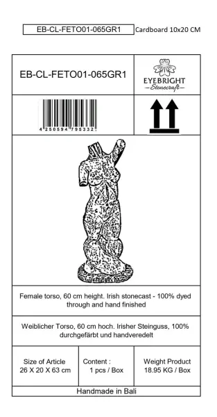 Artikelbild 7 des Artikels “Xenia - Weiblicher Torso, 60 cm H | Steinguss “