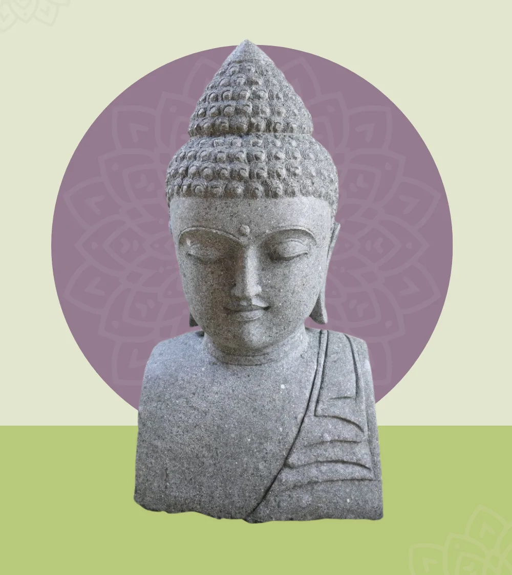 Artikelbild 1 des Artikels “Buddha-Büste aus Naturstein (Basanit) “