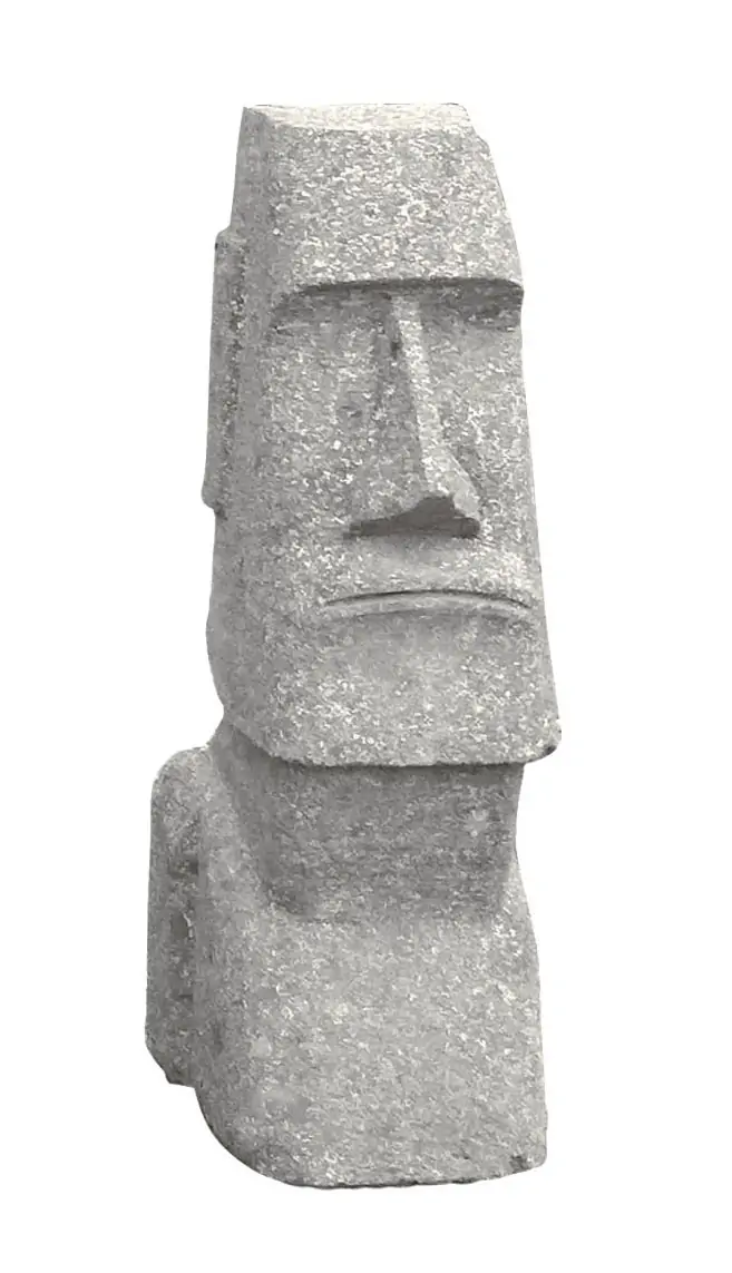 Artikelbild 1 des Artikels “Moai-Kopf, 50 cm Höhe| Naturstein (Basanit), Steinmetzarbeiten. Naturstein, grau “