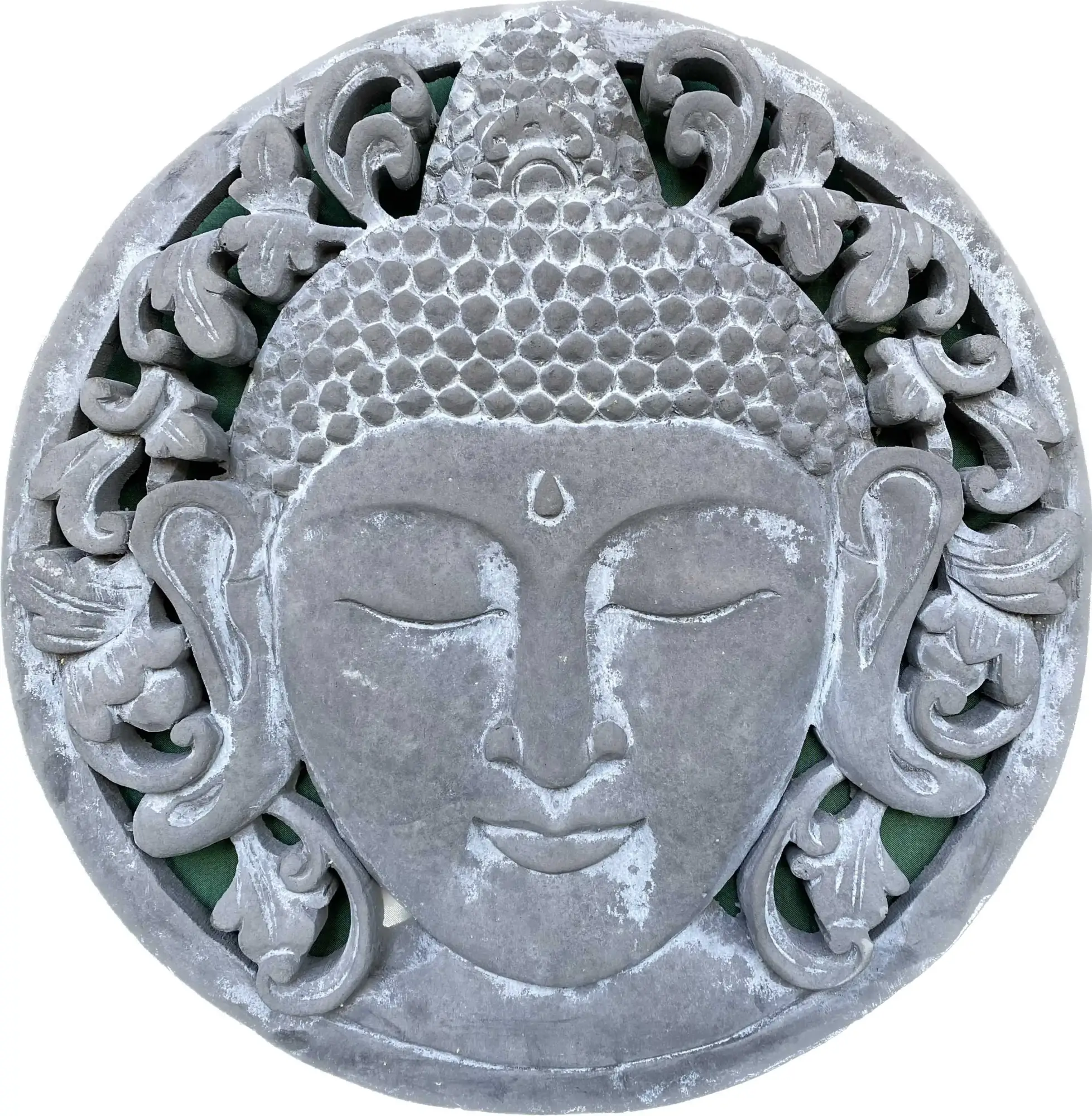 Product image 1 of the product “Anando - Plaque - Buddha Face, Ø 30cm | cast stone ”