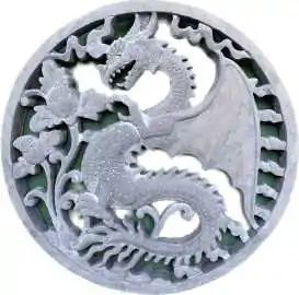 Artikelbild 1 des Artikels “Eldur - Plaque - Drache, Ø 30cm | Steinguss “