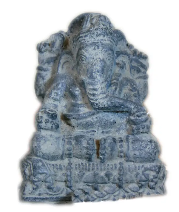 Artikelbild 1 des Artikels “Ganesh, sitzend | Kunststein | ca. 15 h - Lavagesteinguss, Antik-Finish “