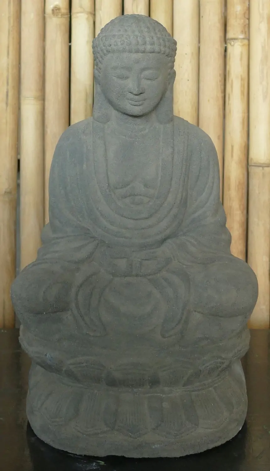 Artikelbild 1 des Artikels “Buddha-Figur, sitzend, auf Sockel, japanisch, 50 cm, Antikfinish “