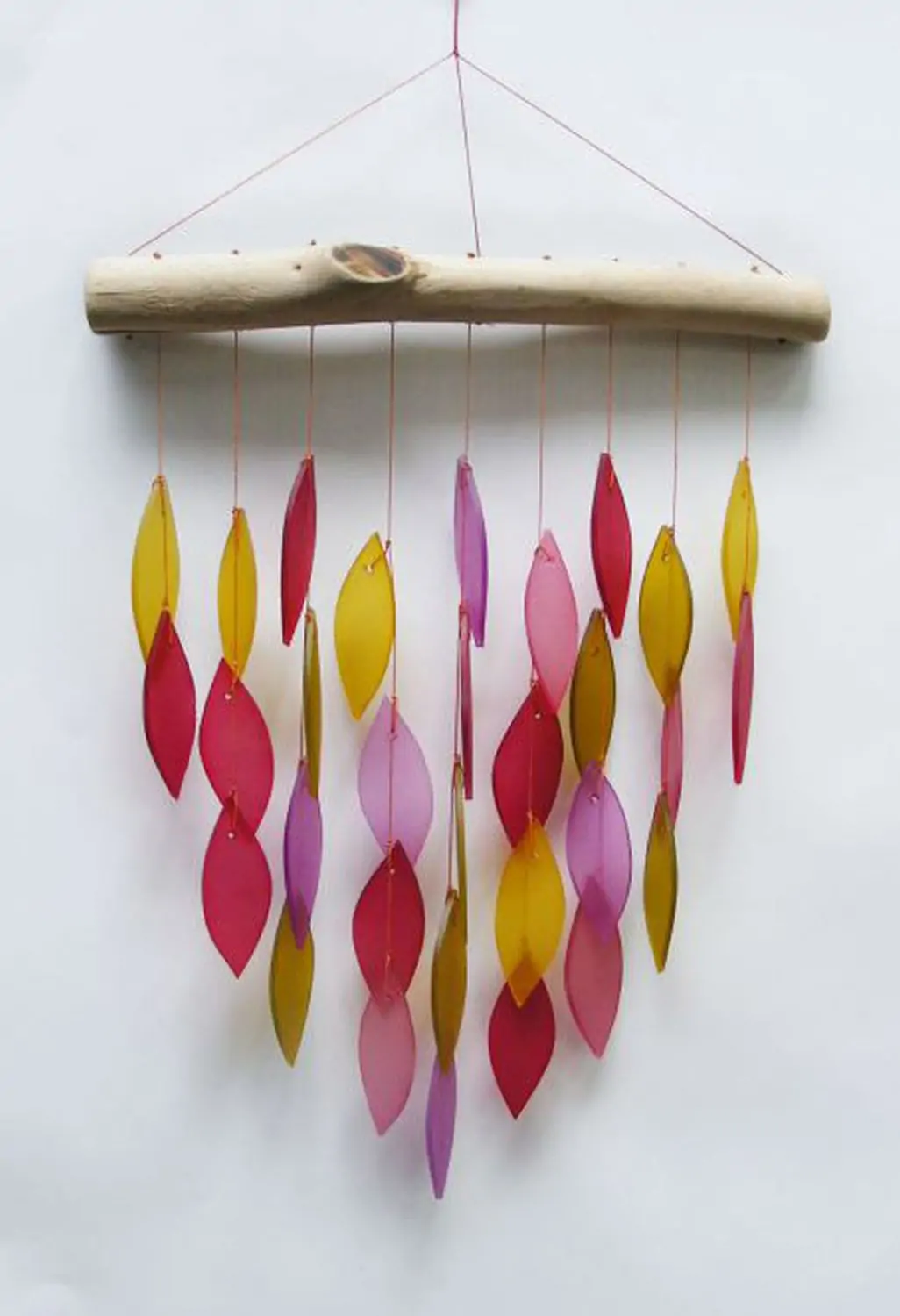 Artikelbild 1 des Artikels “Glaswindspiel Wasserfall, feuerfarben, Treibholz & Recyclingglas, 30x5x56 cm. Natürlich “