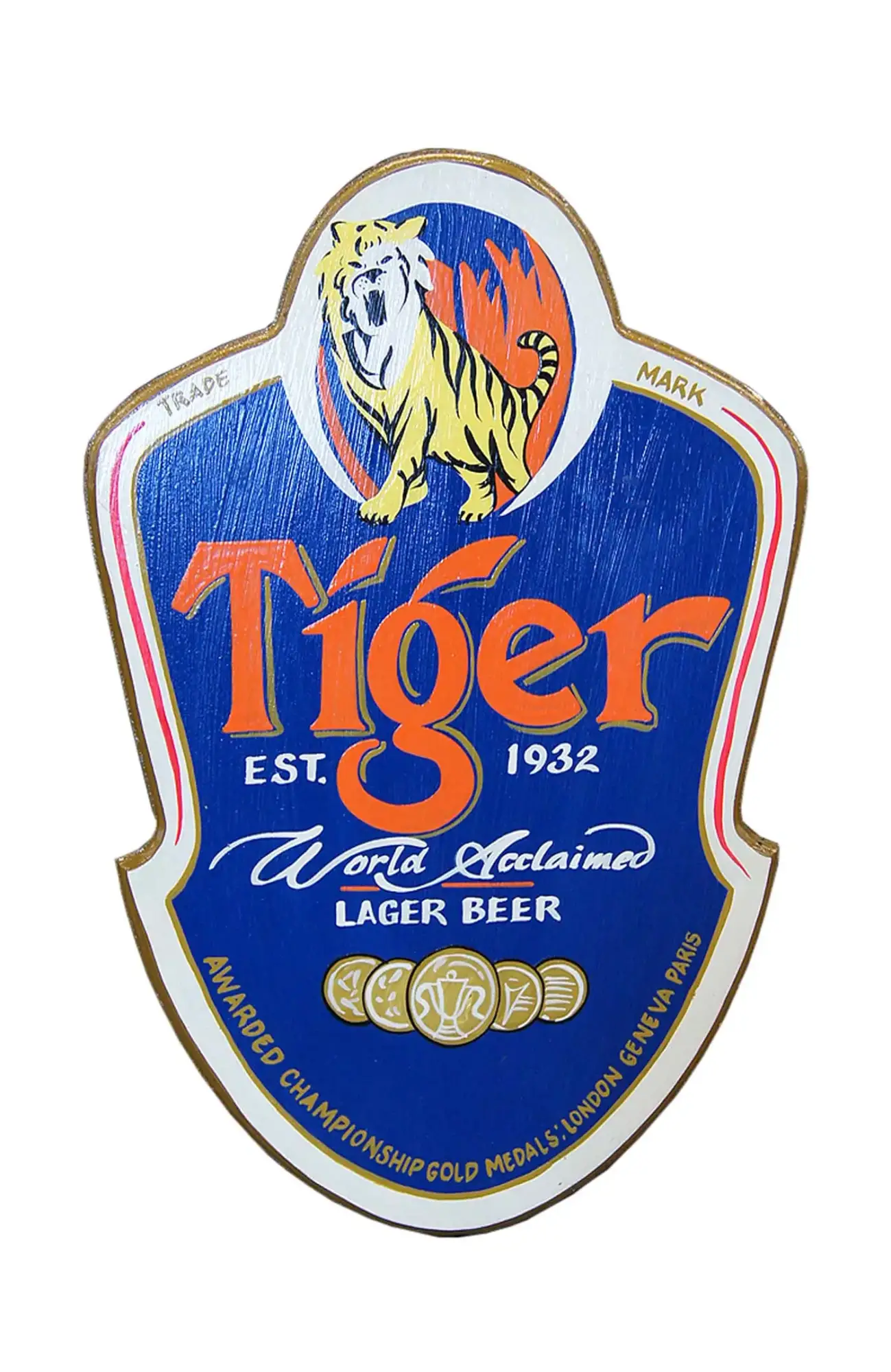 Artikelbild 1 des Artikels “Handbemaltes Schild „Tiger“, 60 x 40 cm “