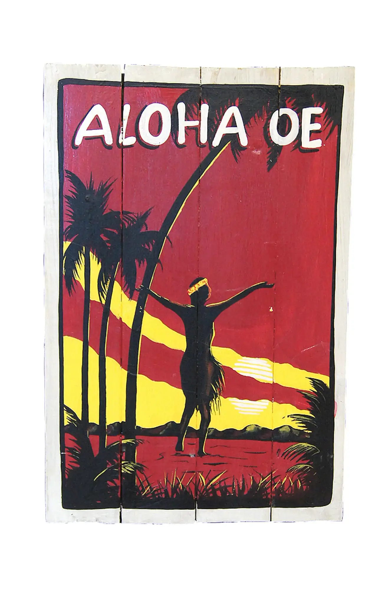 Artikelbild 1 des Artikels “Handbemaltes Schild „Aloha Oe“, 60 x 40 cm “