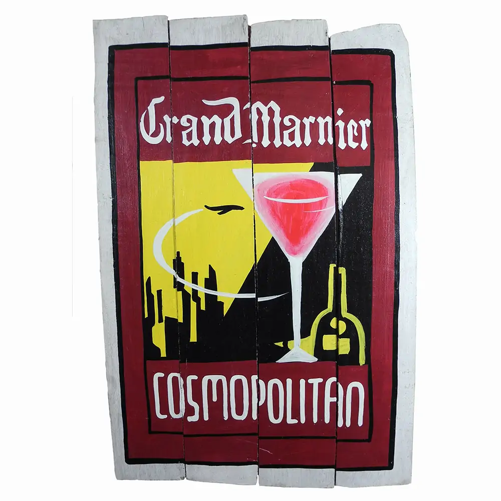Artikelbild 1 des Artikels “Handbemaltes Holzschild, retro, „Cosmopolitan“, 60 cm “