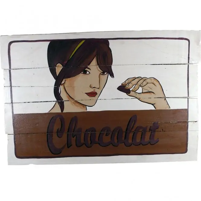 Artikelbild 1 des Artikels “Handbemaltes Schild „Chocolat“, 60 x 40 cm “