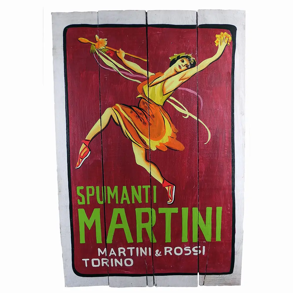 Artikelbild 1 des Artikels “Handbemaltes Schild „Spumanti Martini“, 60 x 40 cm “