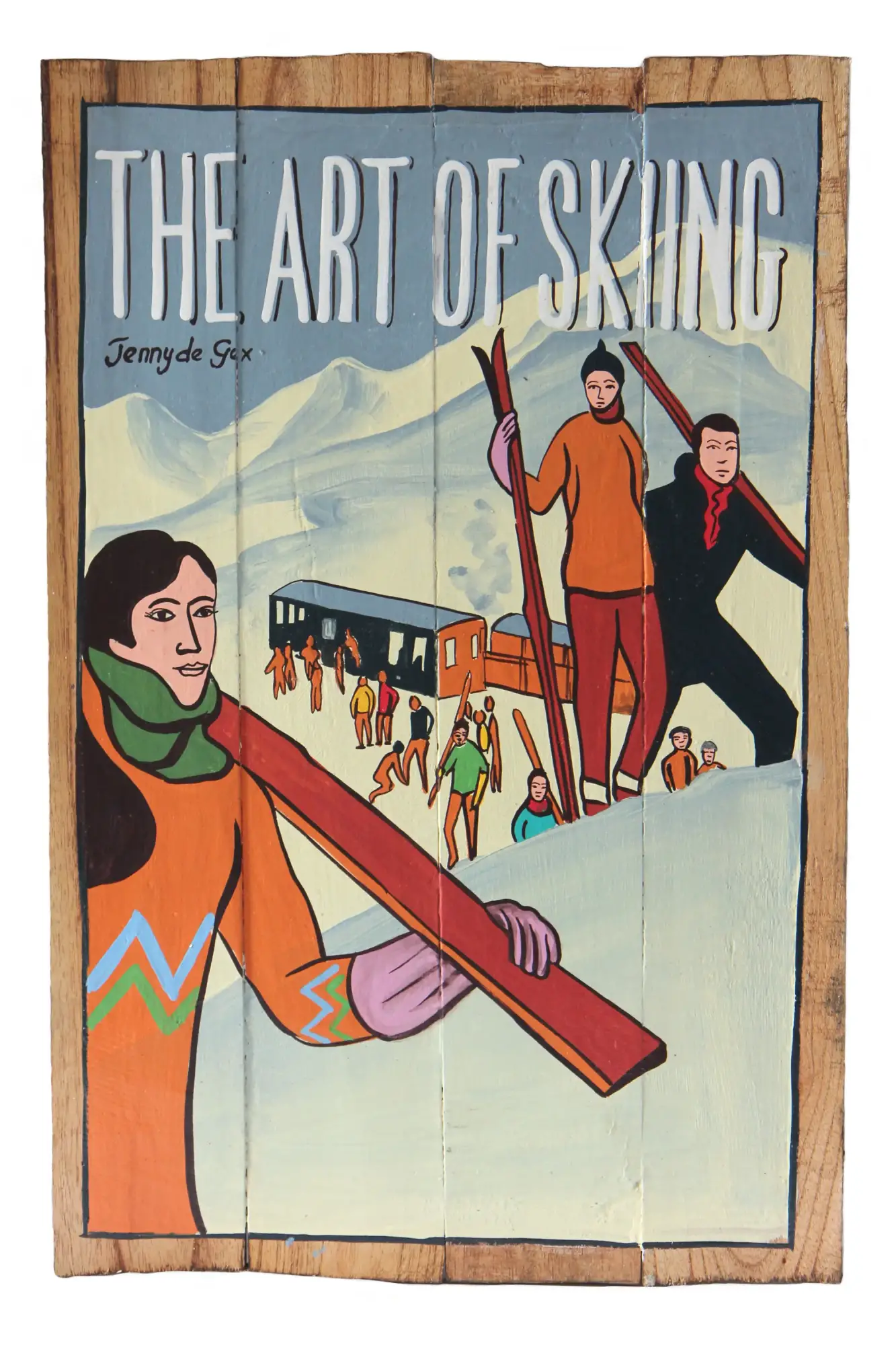 Artikelbild 1 des Artikels “Handbemaltes Schild „The art of skiing“, 60 x 40 cm “