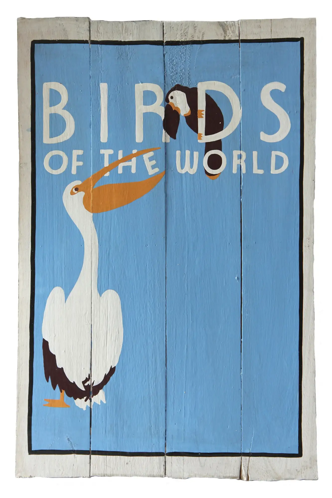 Artikelbild 1 des Artikels “Handbemaltes Schild „Birds of the World“, 60 x 40 cm “