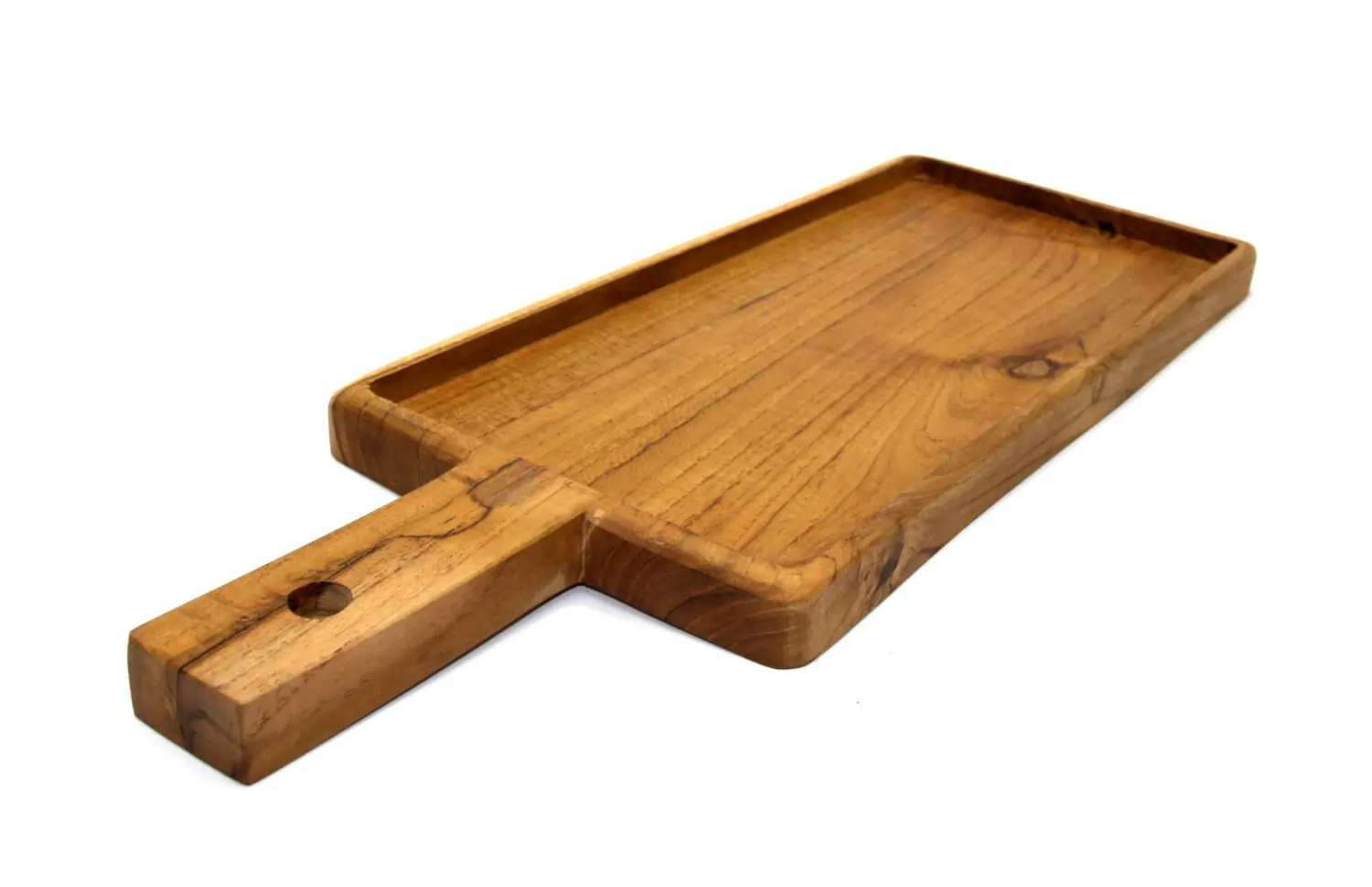 Artikelbild 1 des Artikels “Holztablett, aus Teakholz, 40 x 15 x 2 cm “
