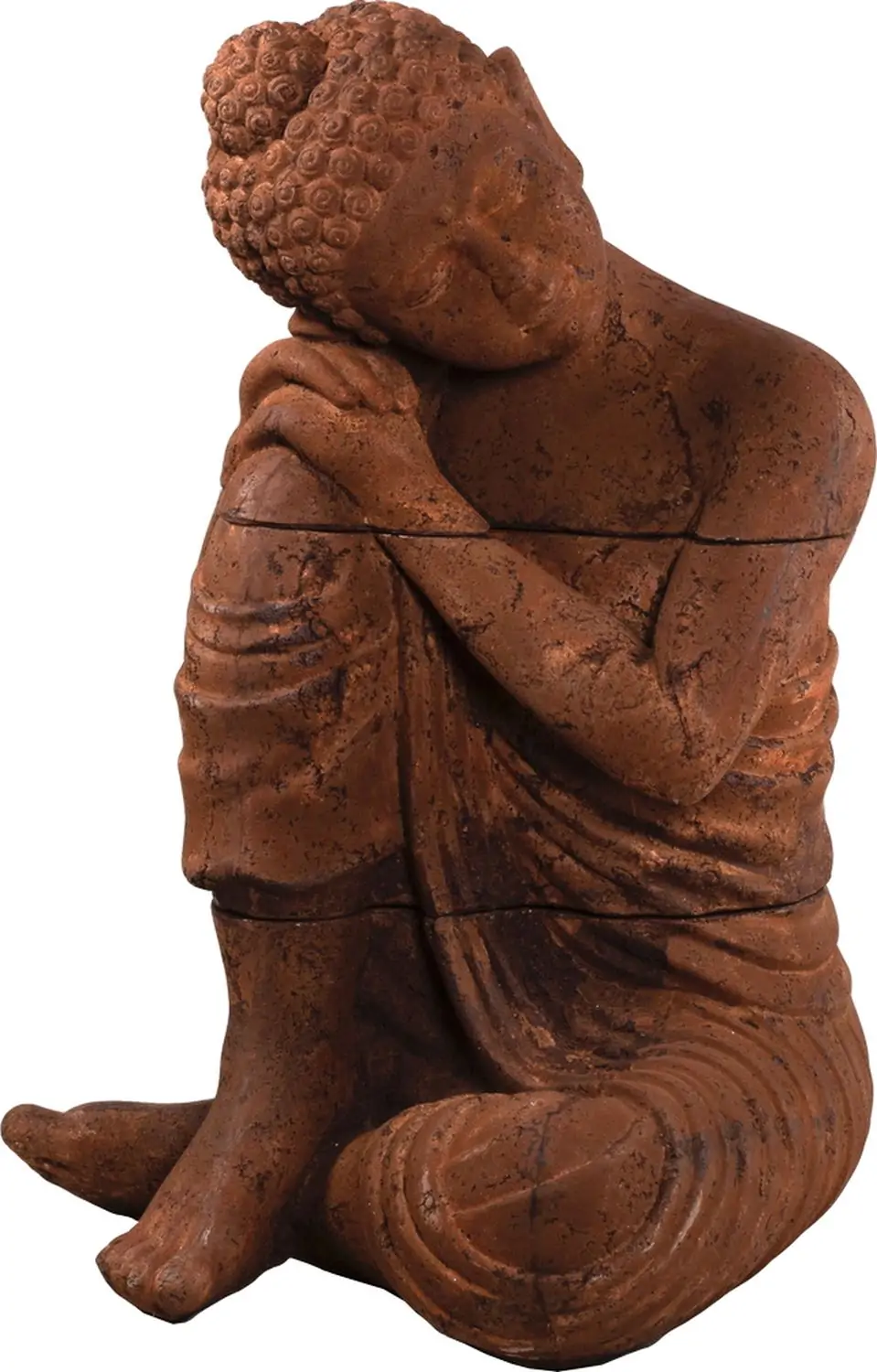 Artikelbild 1 des Artikels “Sitzender Buddha Relax, Terracotta. Farbe Rust. 78 cm Hoch. “