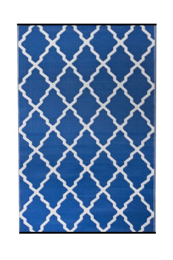 Product image 1 of the product “Outdoor rug, FH-04 blue, geometric pattern (120 cm x 180 cm) ”
