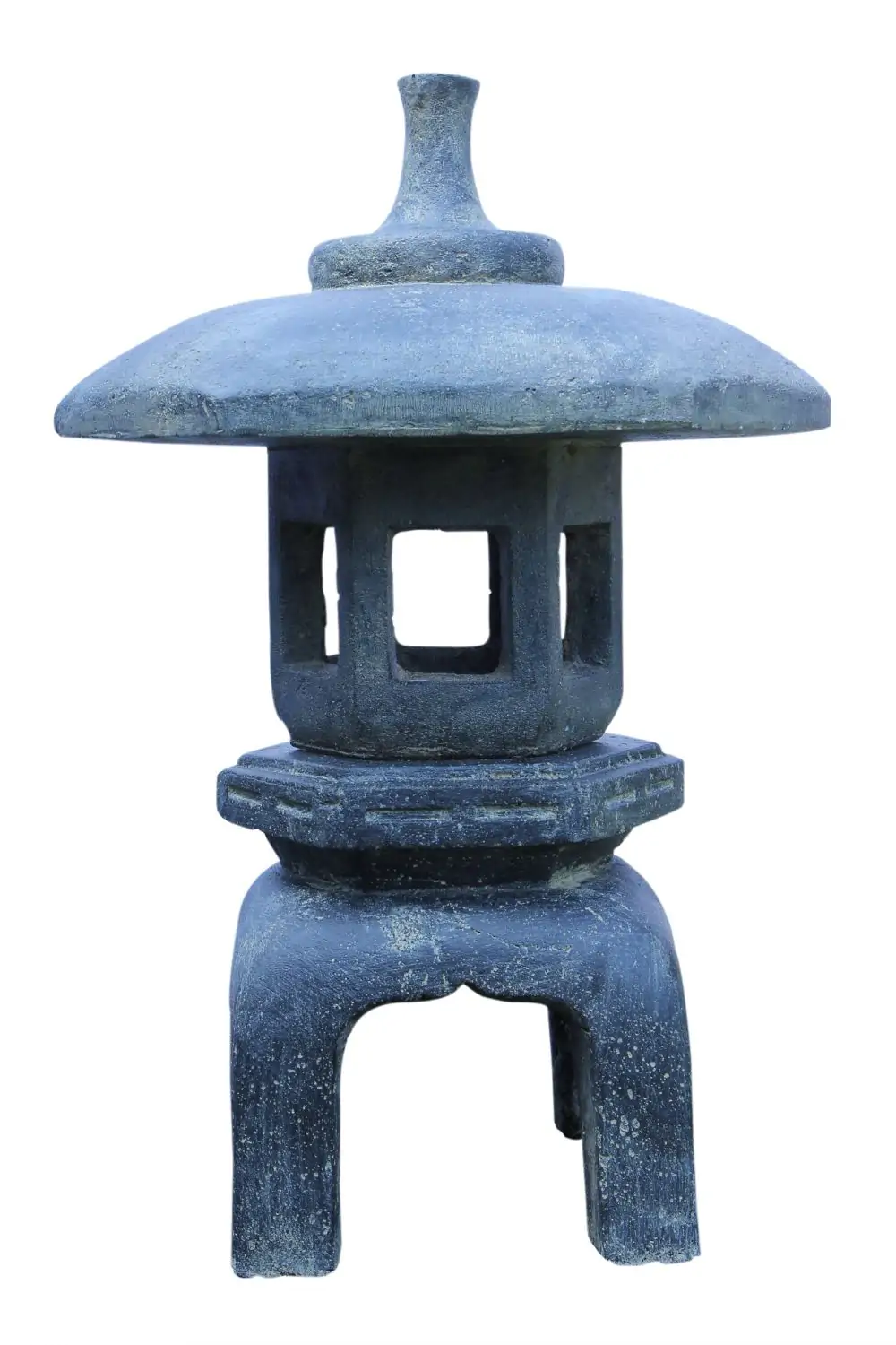 Artikelbild 1 des Artikels “Japanische Gartenlaterne, 70 cm hoch, Steinguss, handgefertigt & farbig “