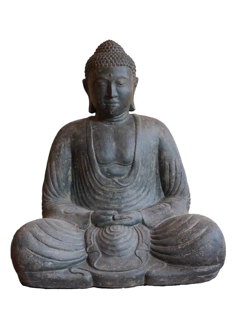 Artikelbild 1 des Artikels “Buddha-Figur, sitzend, japanisch, Steinguss, 80 cm, leicht “