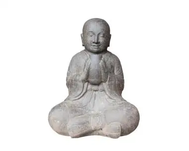 Artikelbild 1 des Artikels “SALE – Sitzender Mönch aus Steinguss, ca. 60 cm H “