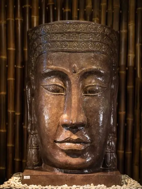 Artikelbild 1 des Artikels “Khmer-Kopf mit Sockel als Wasserspiel, 147 cm “
