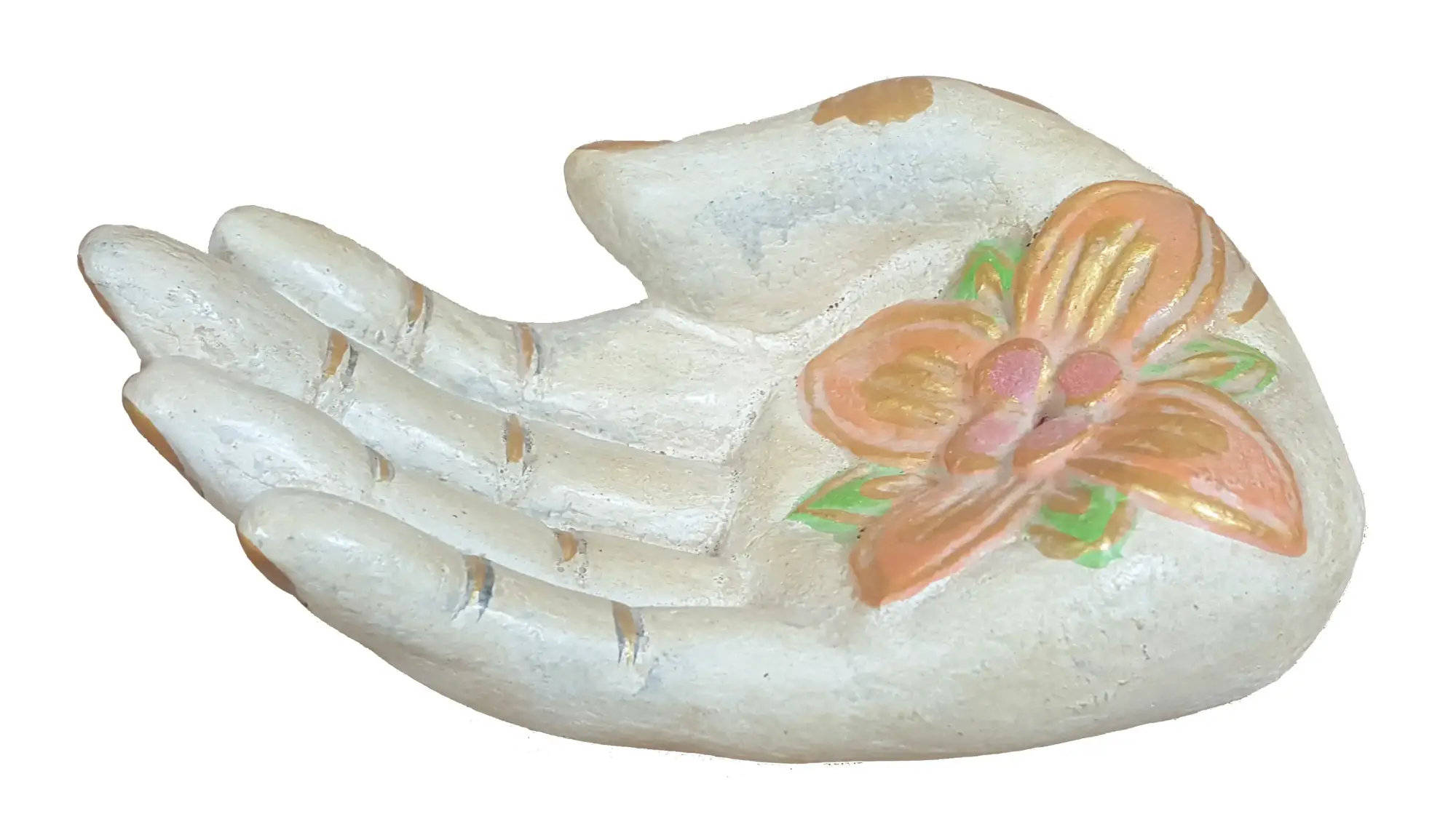 Artikelbild 1 des Artikels “Meditative Hand, Steinguss, handbemalt, ca. 15 cm “