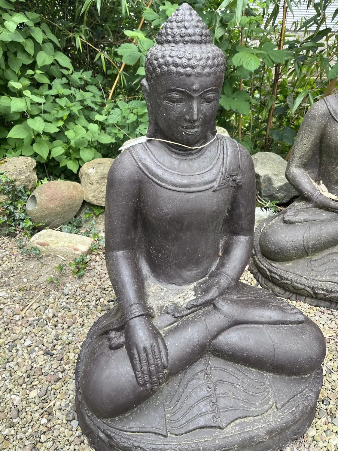 Product image 1 of the product “Sitting buddha, India, 80 cm height, cast stone, hollow, handcrafted & coloured ”