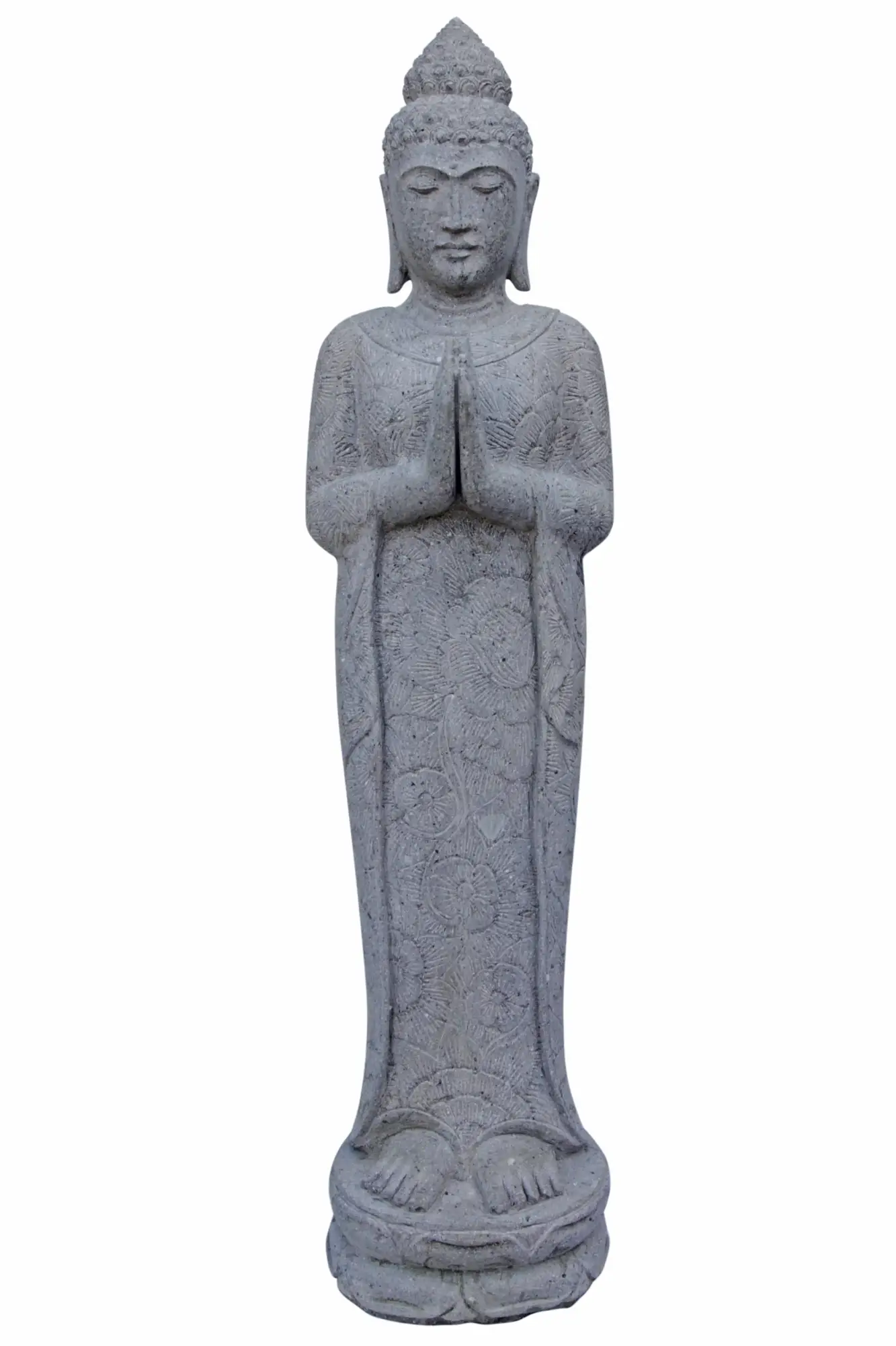 Product image 1 of the product “Standing Buddha with floral pattern, ca. 120 cm H ”