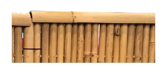 Artikelbild 2 des Artikels “Präparierter gelber Bambus als waagerechter Abschluss für Bambuszaun, 90cm Länge. Witterungsschutz geeignet für Zaun in bis zu 5,5cm Rohrstärke “