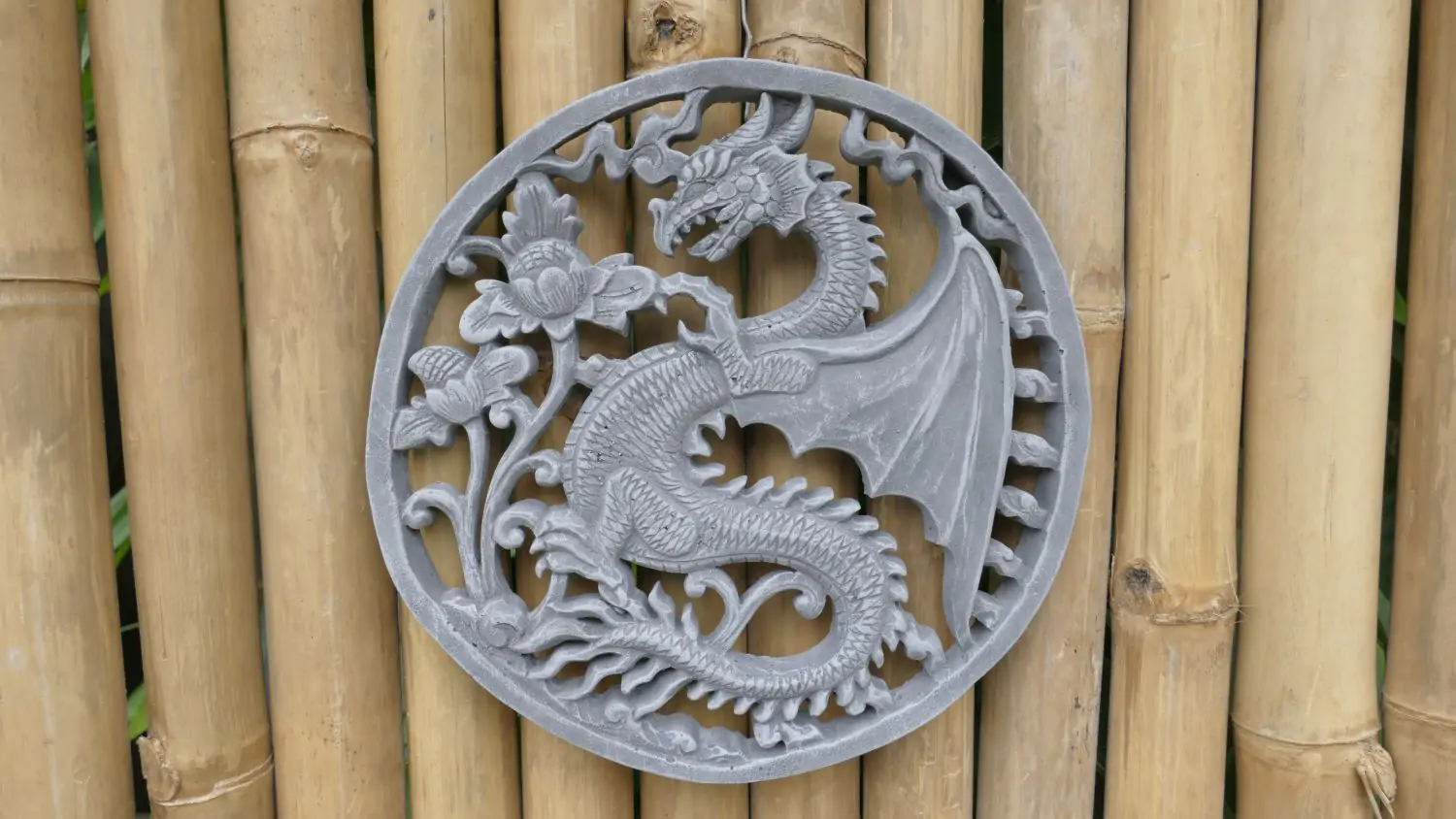 Artikelbild 2 des Artikels “Eldur - Plaque - Drache, Ø 30cm | Steinguss “