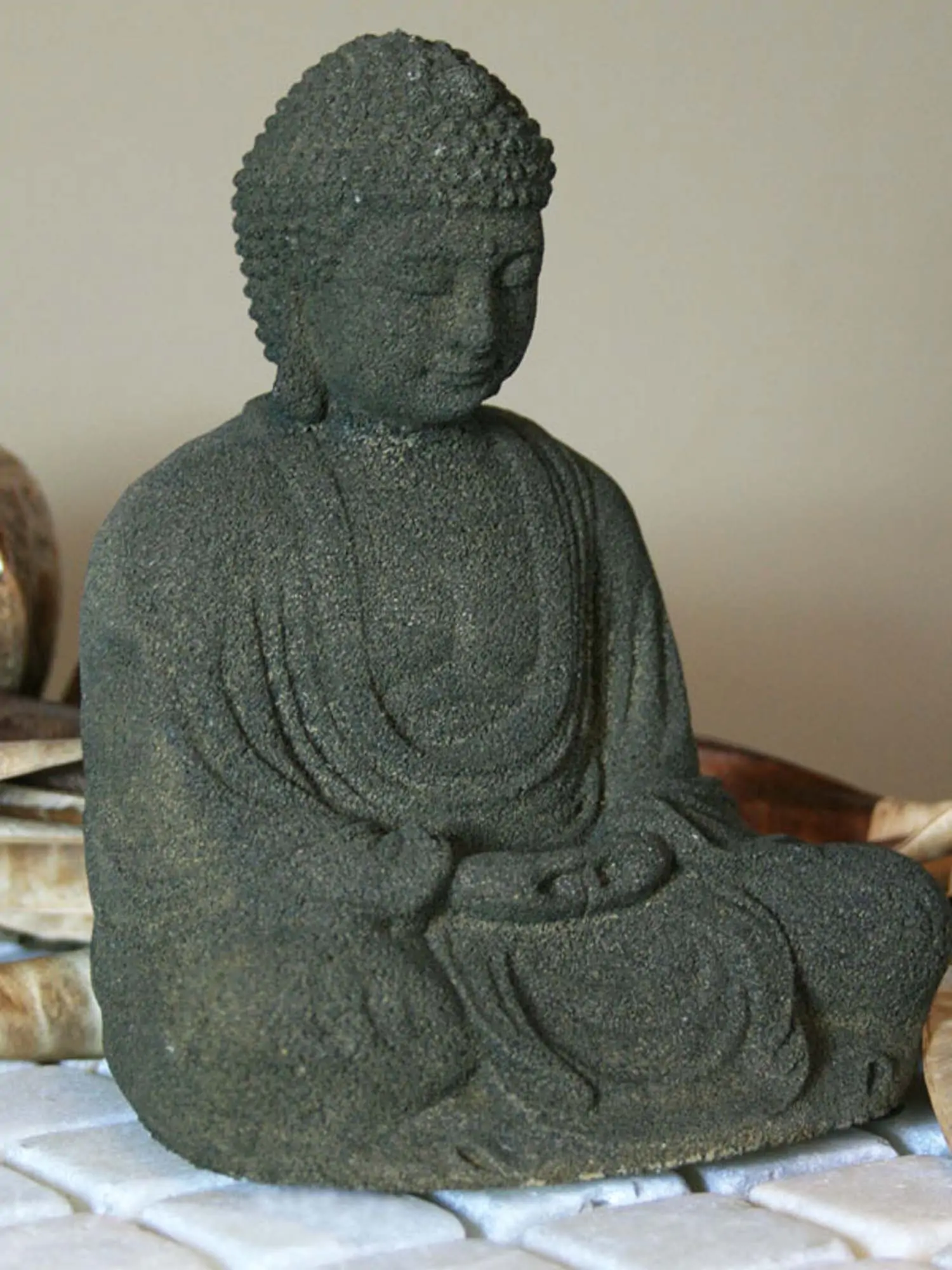 Artikelbild 2 des Artikels “Buddha-Figur, sitzend, japanisch, 15 cm, grau “