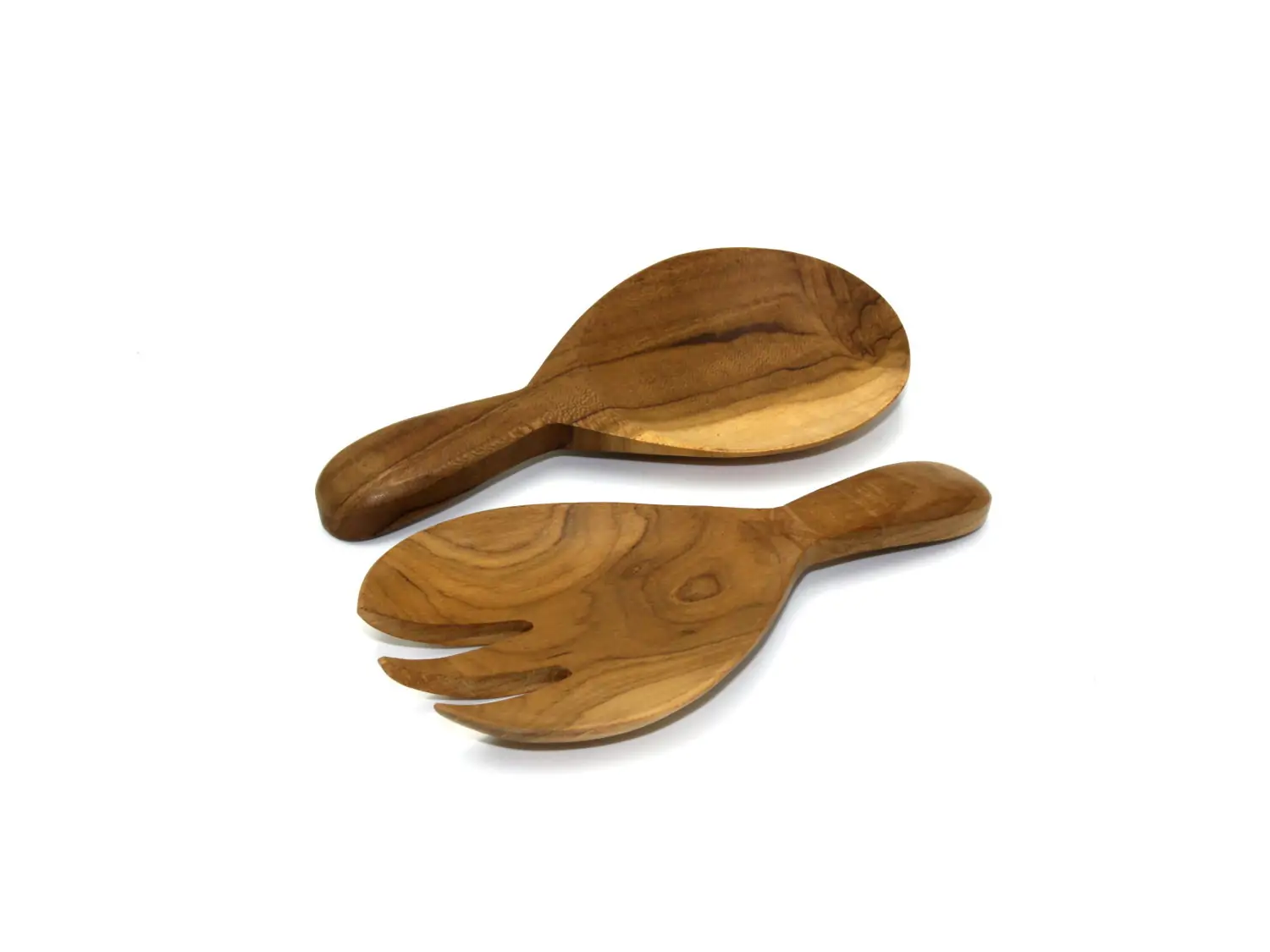 Artikelbild 2 des Artikels “Holzlöffel und -gabel, aus Teakholz, 17cm L “