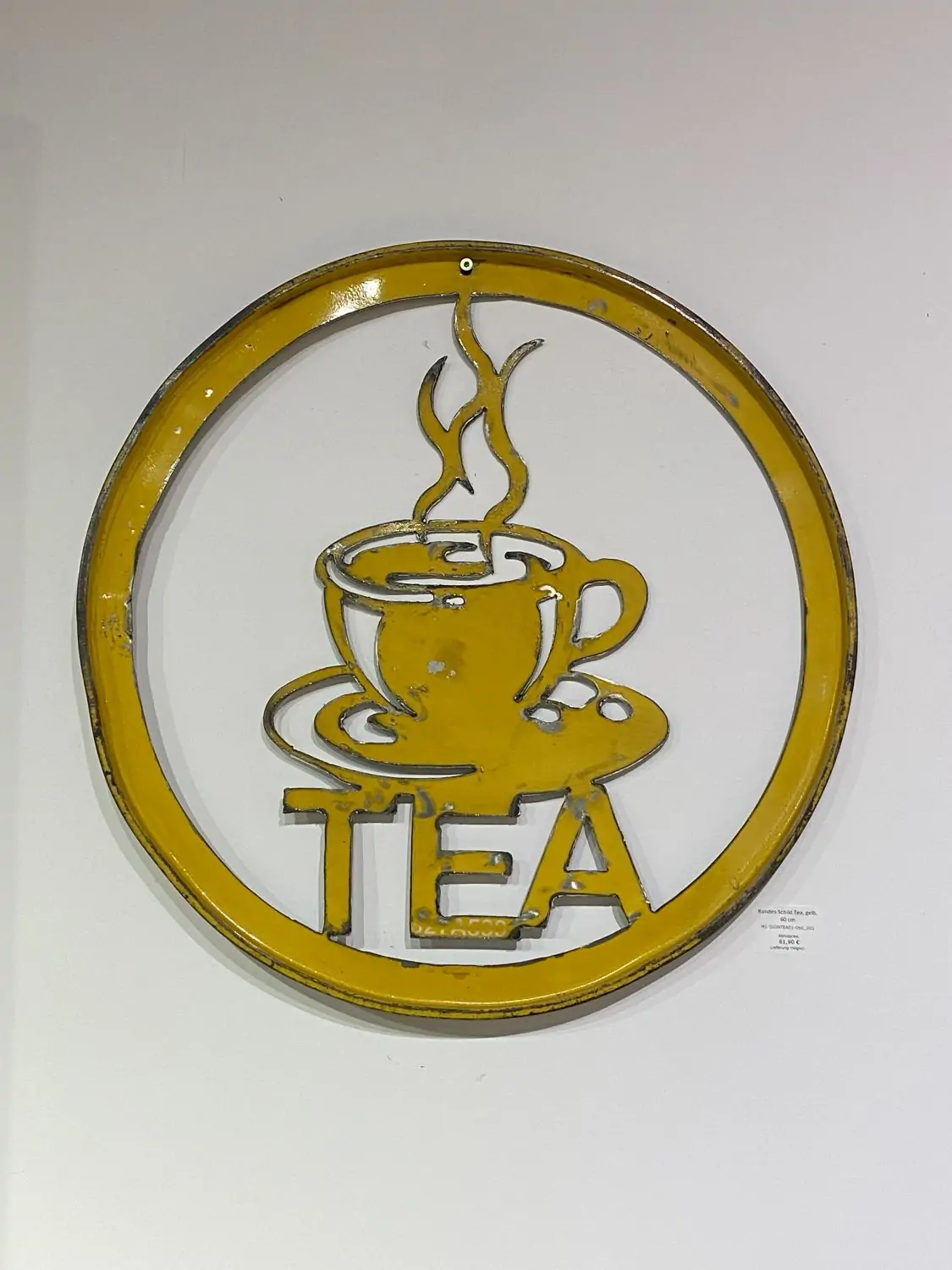 Artikelbild 2 des Artikels “Rundes Schild Tea, gelb, 60 cm “