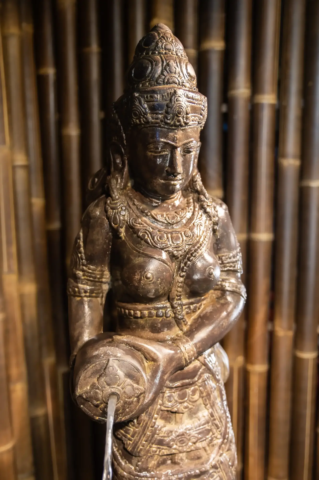 Product image 2 of the product “Standing Dewi Sri as a water feature, 123 cm H ”