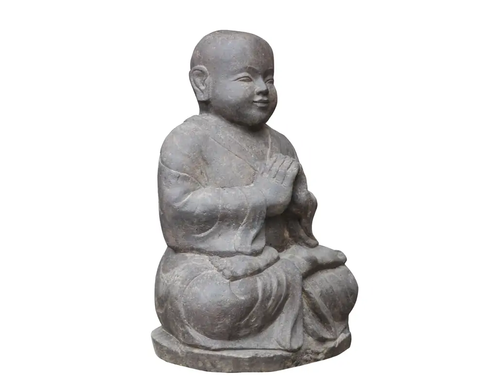 Artikelbild 2 des Artikels “Sitzender Mönch aus Steinguss, ca. 60 cm H “