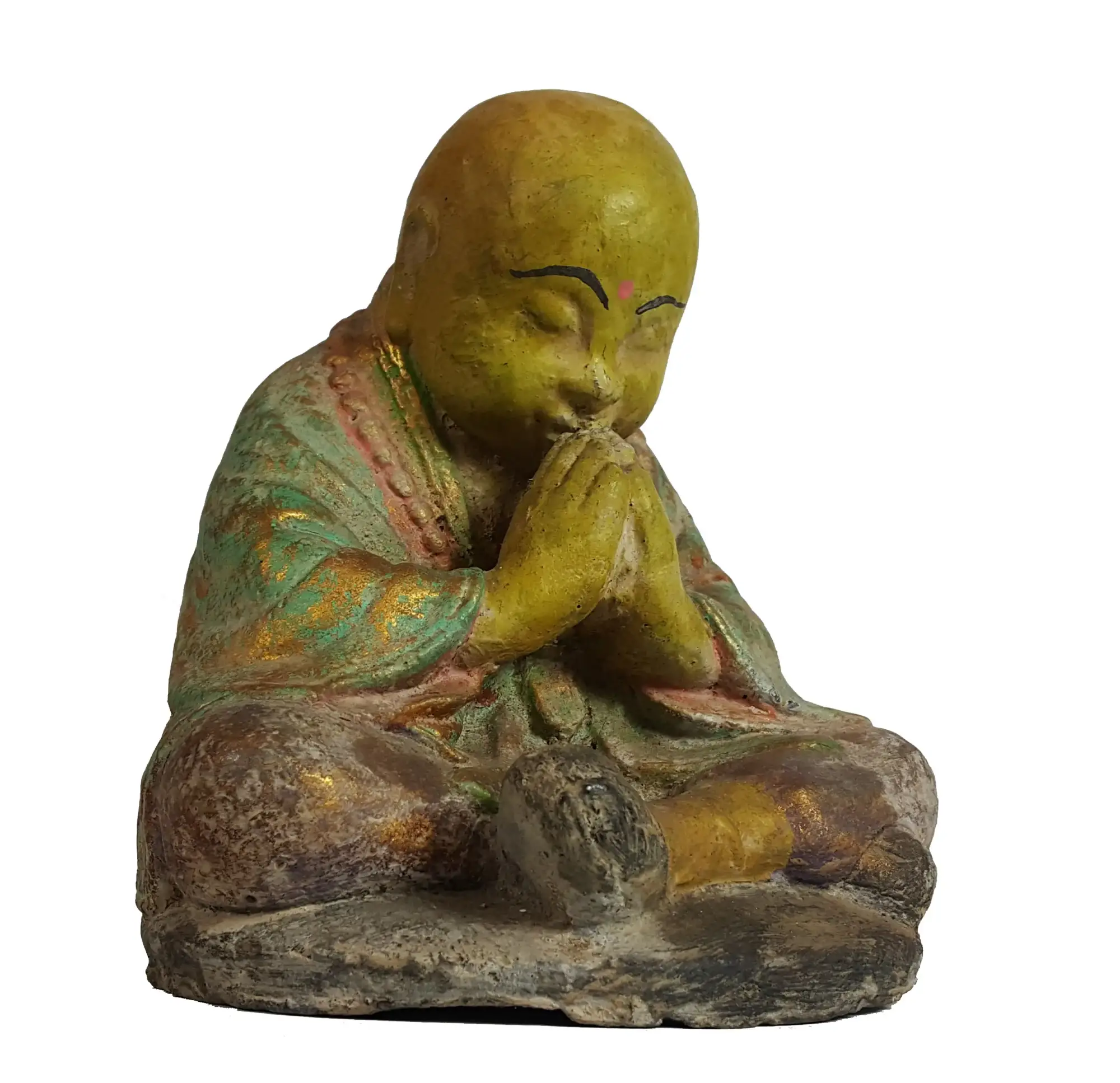 Artikelbild 2 des Artikels “Sitzender Mönch, Steinguss, handbemalt, ca. 20 cm “