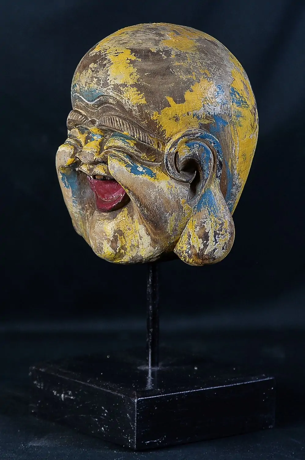 Artikelbild 2 des Artikels “Lachender Buddha-Kopf aus Holz, 30 cm “