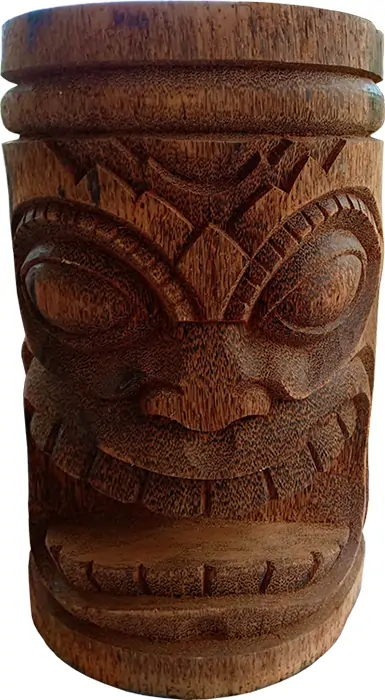 Artikelbild 3 des Artikels “Stool - Tiki motiv, made from Coconut. 50cm H. Model 2 - open mouth “