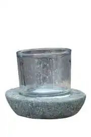 Artikelbild 3 des Artikels “Windlicht aus Basanit mit Glas – 8 cm Ø “